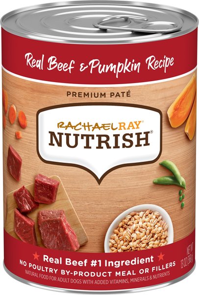 Rachael Ray Nutrish Real Beef & Pumpkin Canned Dog Food, 13-oz, case of 12 slide 1 of 7