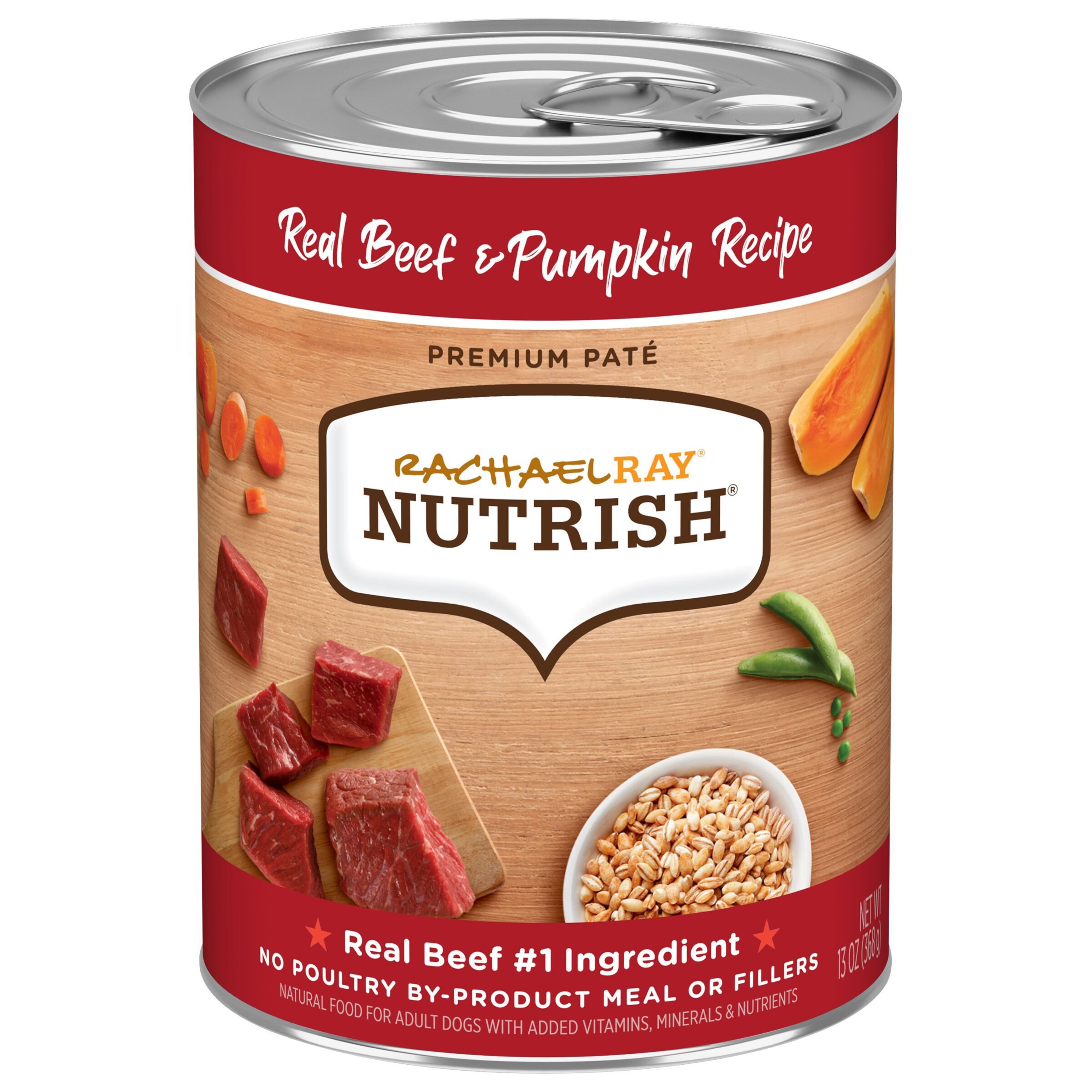 RACHAEL RAY NUTRISH Real Beef & Pumpkin Canned Dog Food, 13-oz, case of ...