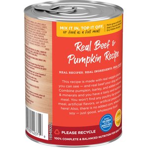 Rachael Ray Nutrish Real Beef & Pumpkin Canned Dog Food, 13-oz, case of 12