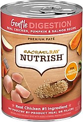 Rachael Ray Nutrish Gentle Digestion Real Chicken, Pumpkin & Salmon Canned Dog Food, 13-oz, case of 12