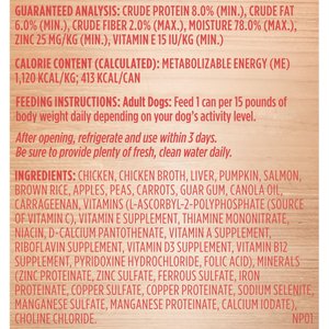 Rachael Ray Nutrish Gentle Digestion Real Chicken, Pumpkin & Salmon Canned Dog Food, 13-oz, case of 12