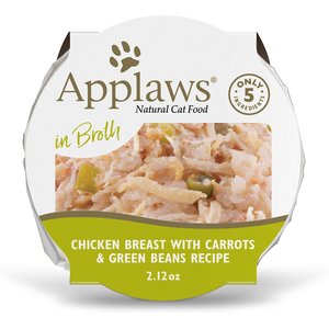 Applaws Chicken with Carrots & Green Beans in Broth Wet Cat Food, 2.12-oz, case of 18