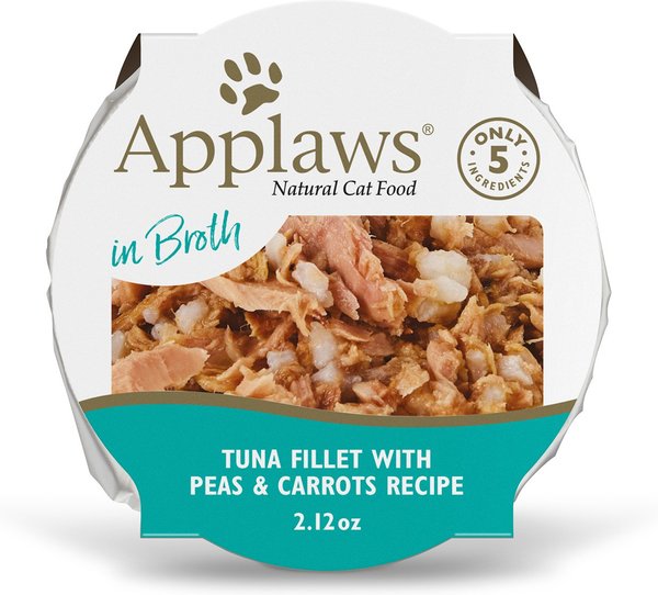 Applaws Tuna with Peas & Carrots in Broth Wet Cat Food, 2.12-oz, case of 18 slide 1 of 7