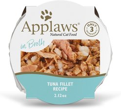 Applaws Tuna Fillet in Broth Wet Cat Food, 2.12-oz, case of 18