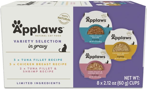 Applaws Gravy Variety Pack Wet Cat Food, 2.12-oz, case of 8 slide 1 of 7