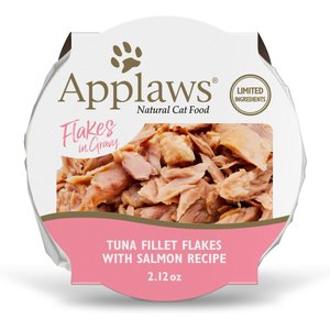 Applaws Tuna Fillet with Salmon in Gravy Pot Wet Cat Food, 2.12-oz, case of 18