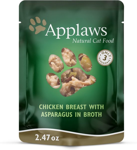 Applaws Chicken with Asparagus Bits in Gravy Wet Cat Food, 2.47-oz, case of 12 slide 1 of 7
