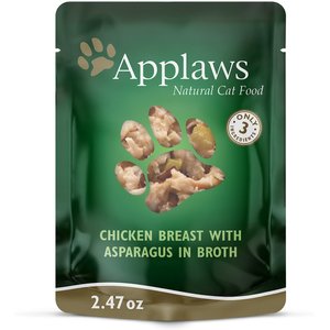 Applaws Chicken with Asparagus Bits in Broth Wet Cat Food, 2.47-oz, case of 12