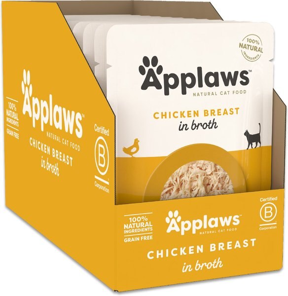 Applaws Chicken Bits in Broth Wet Cat Food, 2.47-oz, case of 12 slide 1 of 7