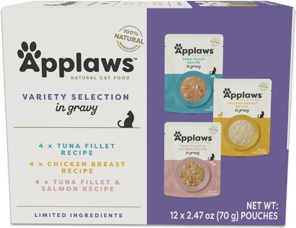 Applaws Gravy Variety Pack Wet Cat Food, 2.47-oz, case of 12 slide 1 of 7