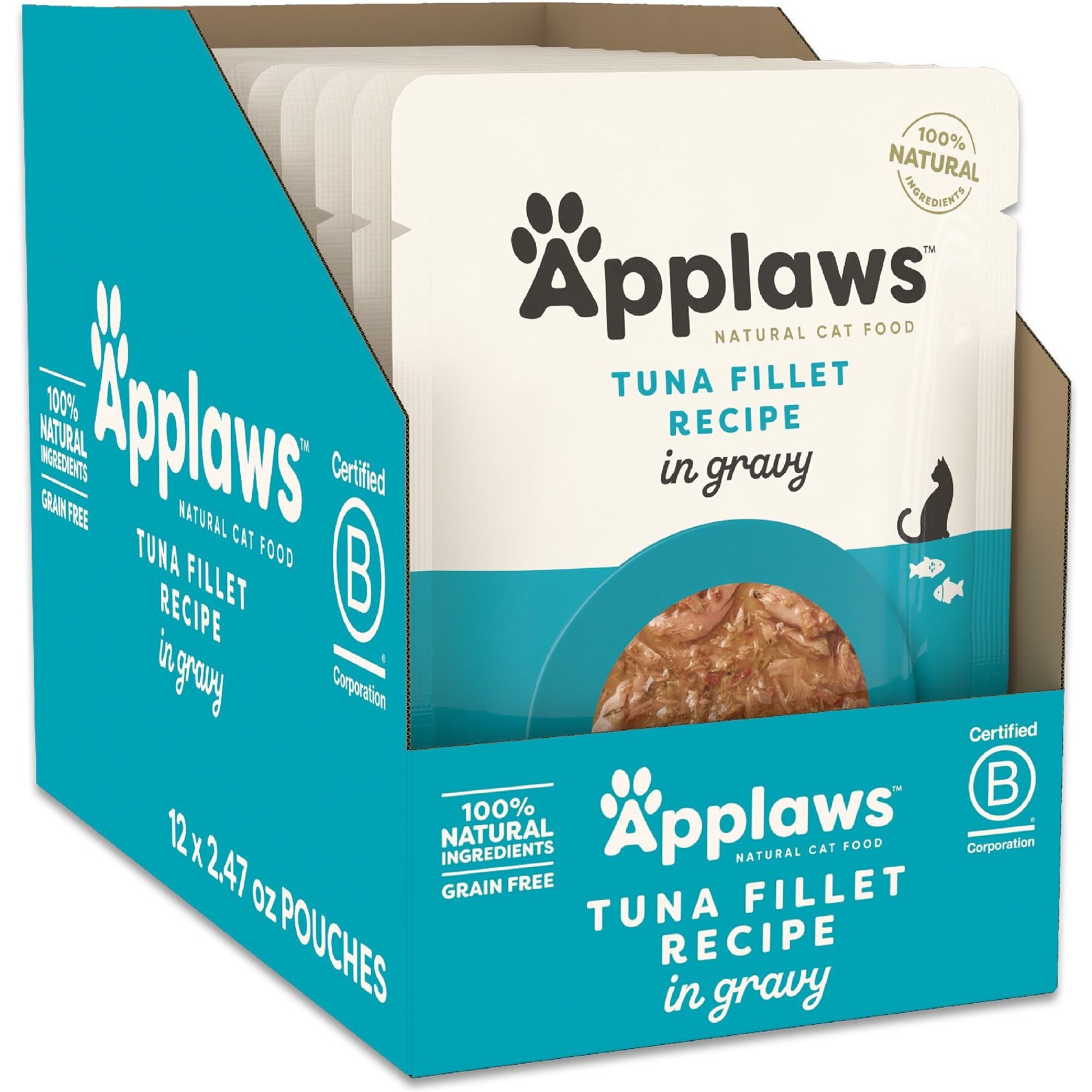 Applaws Tuna Flakes in Gravy Wet Cat Food, 2.12-oz, case of 18