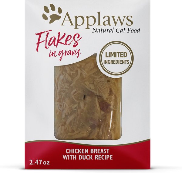 Applaws Chicken with Duck Flakes in Gravy Wet Cat Food, 2.47-oz, case of 12 slide 1 of 7