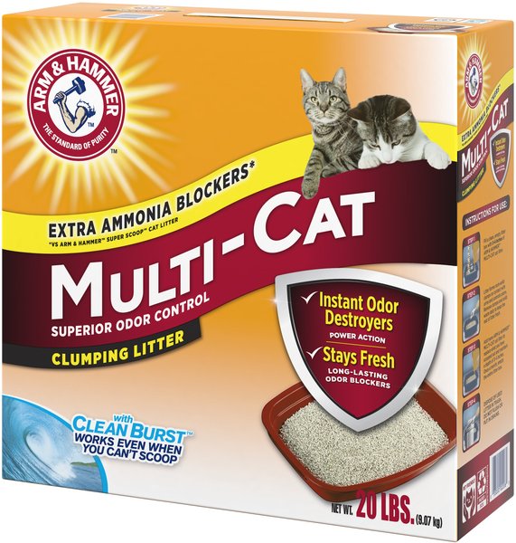 Discontinued Arm & Hammer MultiCat Strength Clean Burst Clumping Litter, 20lb box