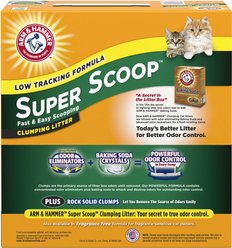 Arm & Hammer Litter Super Scoop Fresh Clean Scented Clumping Clay Cat Litter, 14-lb box slide 2 of 5