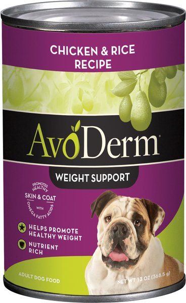 AvoDerm Chicken Rice Recipe Weight Support Canned Dog Food