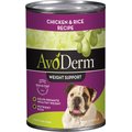 AvoDerm Chicken & Rice Recipe Weight Support Canned Dog Food, 13-oz, case of 12