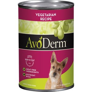 AvoDerm Vegetarian Recipe Adult Canned Dog Food, 13-oz, case of 12