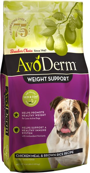 AvoDerm Weight Support Chicken Meal & Brown Rice Recipe Dry Dog Food, 4.4-lb bag slide 1 of 4