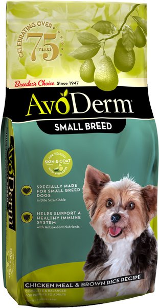AvoDerm Chicken Meal & Brown Rice Recipe Small Breed Adult Dry Dog Food, 7-lb bag slide 1 of 6
