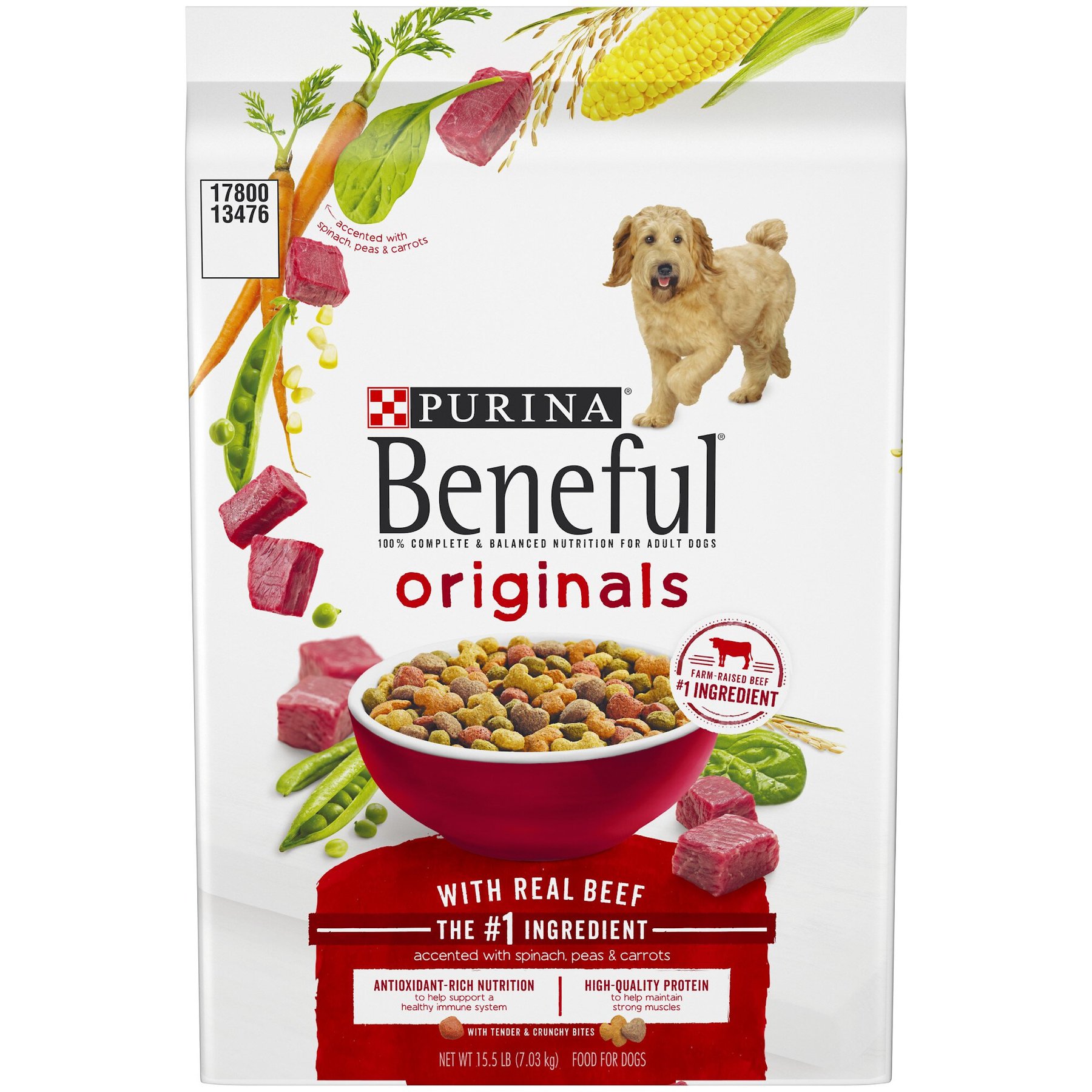 PURINA BENEFUL Originals with Farm Raised Beef Real Meat Dog Food 14 lb bag Chewy