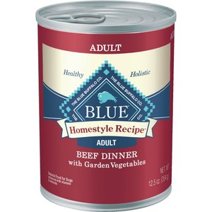 Blue Buffalo Homestyle Recipe Beef Dinner with Garden Vegetables & Sweet Potatoes Canned Dog Food, 12.5-oz, case of 12