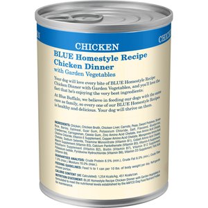 Blue Buffalo Homestyle Recipe Chicken Dinner with Garden Vegetables & Brown Rice Canned Dog Food, 12.5-oz, case of 12