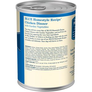 Blue Buffalo Homestyle Recipe Chicken Dinner with Garden Vegetables & Brown Rice Canned Dog Food, 12.5-oz, case of 12