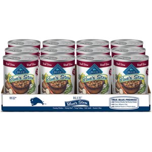 Blue Buffalo Blue's Hearty Beef Stew Grain-Free Canned Dog Food, 12.5-oz, case of 12
