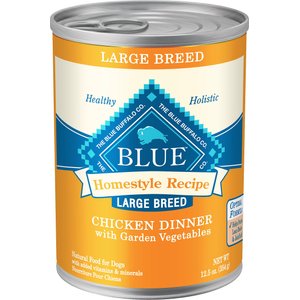 Blue Buffalo Homestyle Recipe Large Breed Chicken Dinner with Garden Vegetables Canned Dog Food, 12.5-oz, case of 12