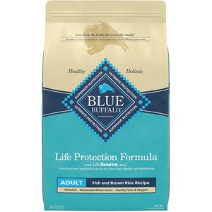 Blue Buffalo Life Protection Formula Adult Fish & Brown Rice Recipe Dry Dog Food, 15-lb bag