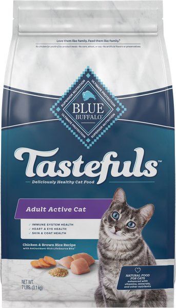 Blue Buffalo Tastefuls Active Natural Chicken Adult Dry Cat Food, 7-lb bag slide 1 of 9