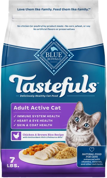 Blue Buffalo Tastefuls Active Natural Chicken Adult Dry Cat Food, 7-lb 