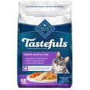 Blue Buffalo Tastefuls Chicken & Brown Rice Recipe Active Adult Dry Cat Food, 15-lb bag