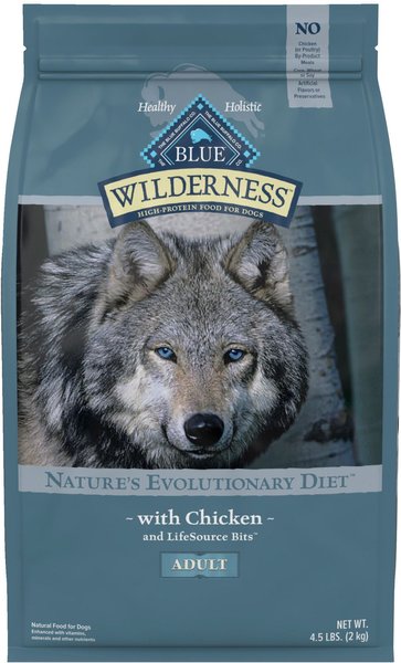 Blue Buffalo Wilderness Chicken Recipe Grain-Free Dry Dog Food, 4.5-lb bag slide 1 of 10