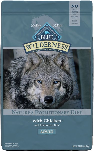 Blue Buffalo Wilderness Chicken Recipe Grain-Free Dry Dog Food, 24-lb bag slide 1 of 10
