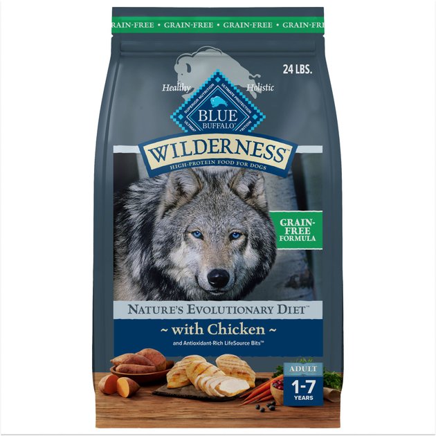 Blue Buffalo Wilderness Chicken Recipe Adult High-Protein Grain-Free Dry Dog Food