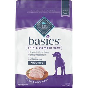 Blue Buffalo Basics Skin & Stomach Care Turkey & Potato Recipe Adult Dry Dog Food, 11-lb bag