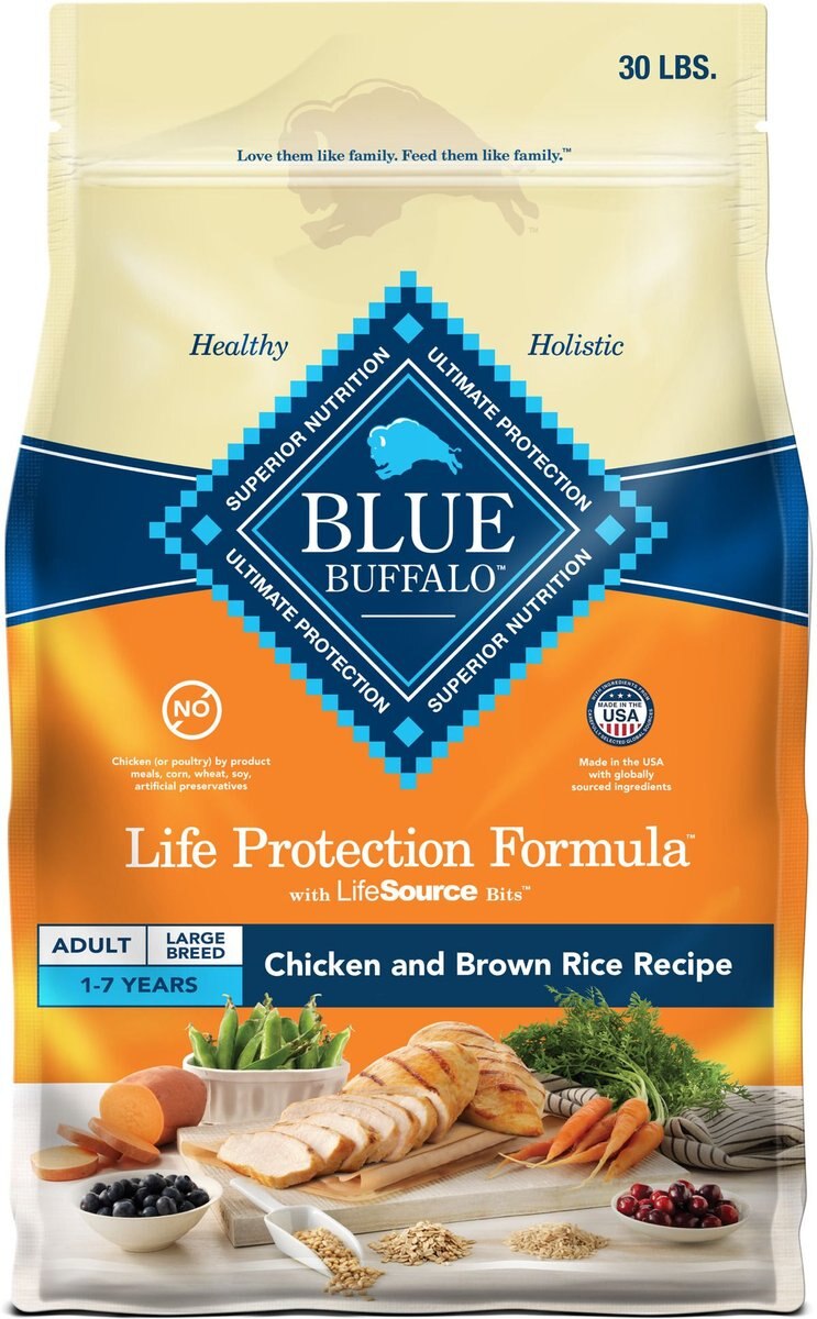Blue Buffalo Life Protection Large Breed Adult Chicken and Brown Rice Recipe - Best for Weight Management