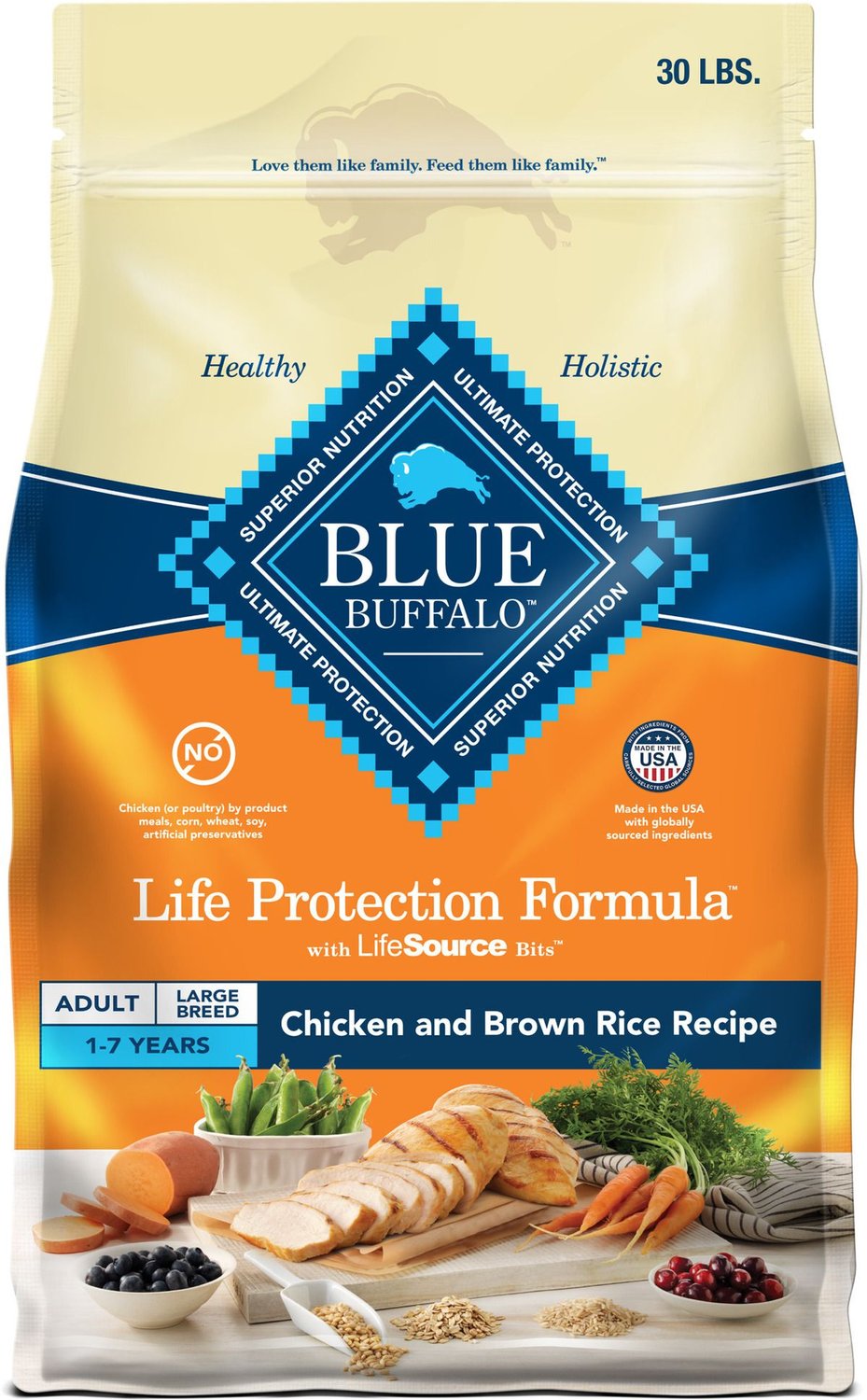 Blue Buffalo Life Protection Formula Large Breed Adult Chicken & Brown Rice Recipe Dry Dog Food