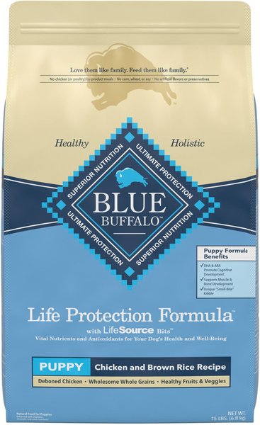 Blue Buffalo Life Protection Formula Puppy Chicken & Brown Rice Recipe Dry Dog Food, 15-lb bag slide 1 of 10