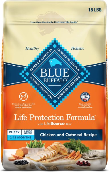 Blue Buffalo Life Protection Formula Large Breed Puppy Chicken & Brown Rice Recipe Dry Dog Food, 15-lb bag slide 1 of 10