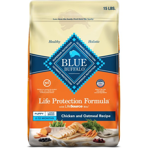 BLUE BUFFALO Life Protection Formula Large Breed Puppy Chicken & Brown ...