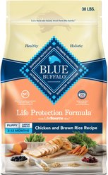Blue Buffalo Life Protection Formula Large Breed Puppy Chicken & Brown Rice Recipe Dry Dog Food, 30-lb bag slide 1 of 9