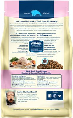 Show full view: Blue Buffalo Life Protection Formula Small Breed Puppy Chicken & Oatmeal Recipe Dry Dog Food, 6-lb bag slide 3 of 12