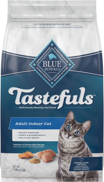 Blue Buffalo Tastefuls Chicken Indoor Natural Adult Dry Cat Food, 7-lb bag slide 1 of 8