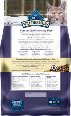 Show full view: Blue Buffalo Wilderness Chicken Recipe Grain-Free Dry Cat Food, 2.5-lb bag slide 3 of 11