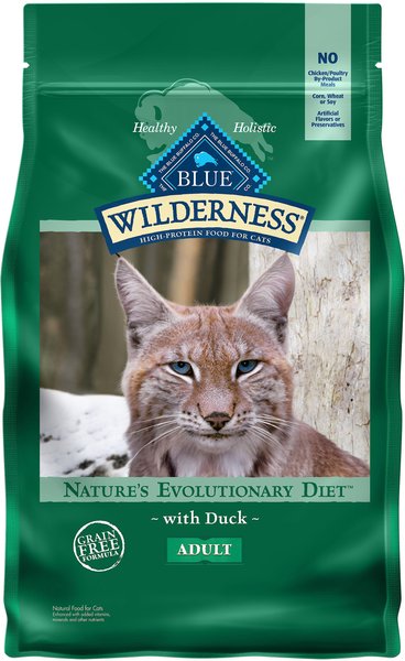 Blue Buffalo Wilderness Duck Recipe Grain-Free Dry Cat Food, 5-lb bag slide 1 of 9