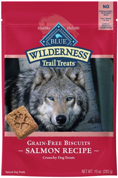 Blue Buffalo Wilderness Trail Treats Grain-Free Salmon Biscuits Dog Treats, 10-oz slide 1 of 6