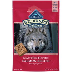 Blue Buffalo Wilderness Trail Treats Grain-Free Salmon Biscuits Dog Treats, 10-oz