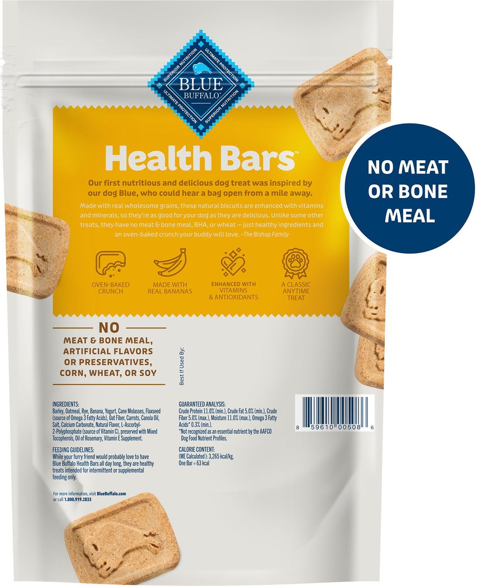 BLUE BUFFALO Health Bars Baked with Banana & Yogurt Dog Treats, 16oz